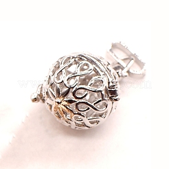 Pendentifs de cage de perles en laiton&nbsp;KK-S751-005P-1