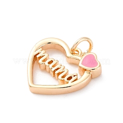 Латунные эмалевые подвески ко дню матери&nbsp;KK-D360-21G-02