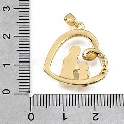 Pendenti in zirconi cubici trasparenti in micro pavè di ottone&nbsp;KK-C263-24B-G