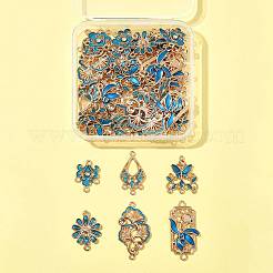 36pcs 6 styles breloques de connecteur en alliage d'émail&nbsp;FIND-FS0004-46C