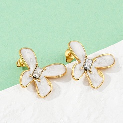 Серьги-гвоздики в форме бабочек из нержавеющей стали 304&nbsp;EJEW-S268-01G-B