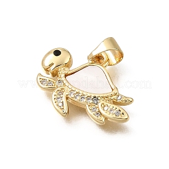 Pendentifs en laiton zircon cubique micro pavé noir&nbsp;CU-CBAF50C-07G