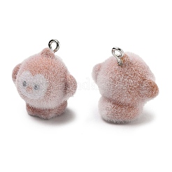 Флокированные подвески из непрозрачной смолы&nbsp;RESI-F064-A10