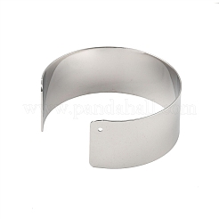 Латунные простые широкие браслеты-манжеты&nbsp;LS-BJEW-D039-03P