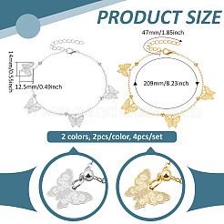 4 шт. 2 цвета&nbsp;AJEW-HY0002-59