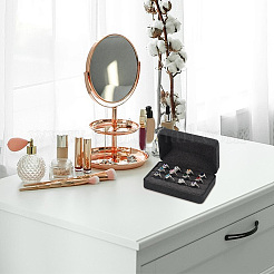 Прямоугольные коробки для хранения колец из искусственной кожи с бархатом внутри AJEW-WH0166-14