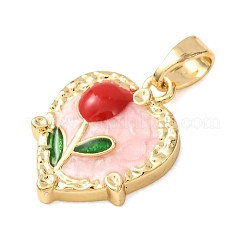 Pendentifs d'émail en laiton &nbsp;KK-CBA2C2D-01B-G