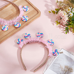 Tuch mit Lollipop-Haarbändern für Frauen und Mädchen&nbsp;OHAR-WH0029-13A