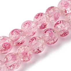 Светящиеся бусины ручной работы из искусственного песка в технике лэмпворк LAMP-B028-03L-10mm