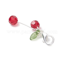 3 шт. стеклянная подвеска в виде вишни HJEW-JM04254