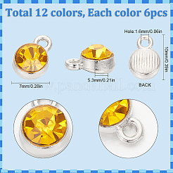 72 шт. 12-х цветные подвески из платинового сплава RGLA-SC0001-05