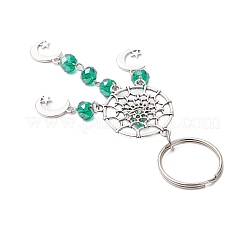 Плетеная сетка/паутина с брелоком из сплава луны&nbsp;KEYC-JKC01242