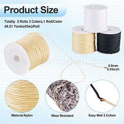 3 рулон 3-х цветных нейлоновых ниток&nbsp;NWIR-CW0001-05