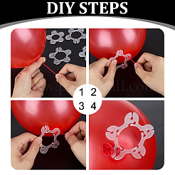 300 шт. 2 вида пластиковых держателей для воздушных шаров в форме цветка&nbsp;DIY-WR0005-02