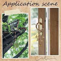 Колокольчики из ротанга и железа для дверной ручки для защиты&nbsp;AJEW-CN0002-54