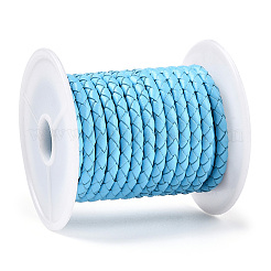 Cordoncino di cuoio intrecciato bovina&nbsp;NWIR-N005-01N-4mm