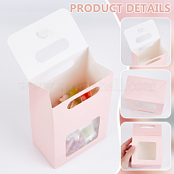 Бумажные коробки для хранения подарков с видимым окном CON-WH0110-003A-02