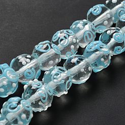 Ручной работы ухабистым Шарики Lampwork&nbsp;LAMP-E023-12