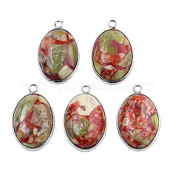 Подвески перидот и розового кварца в сборе X-G-T111-01