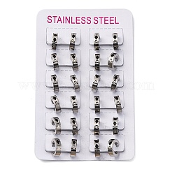 Серьги из нержавеющей стали 304 с эмалью EJEW-M001-20B-P