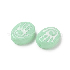 Выпечка окрашенные стеклянные бусины LAMP-D003-06H