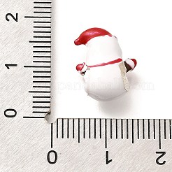 Рождественские латунные эмалированные европейские бусины KK-R212-15C-P