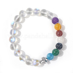 Браслеты из круглых бусин натурального лунного камня и матового состаренного агата для мужчин и женщин HA0500