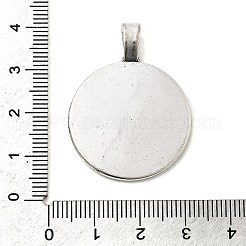 Плоские круглые тибетский стиль сеттинги сплава подвеска кабошон TIBEP-S293-051AS-LF