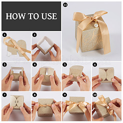 10 шт. квадратных складных коробок для конфет&nbsp;CON-TA0001-15