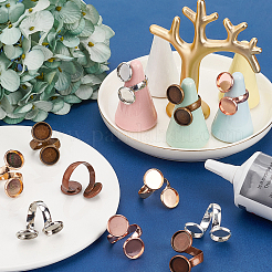 14 шт. 7-х цветные латунные манжетные кольца FIND-PH0004-83