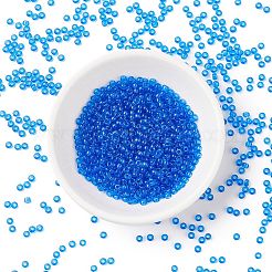 MIYUKIラウンドロカイユビーズ  日本製シードビーズ  8/0  （rr150)透明サファイア  8/0  3mm  穴：1mm  約19000~20500個/ポンド&nbsp;SEED-G008-RR0150