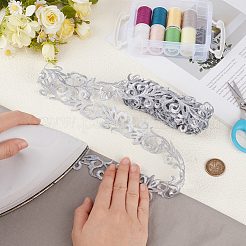 Tissu à broder en polyester à repasser/coudre des patchs&nbsp;PATC-WH20001-25B