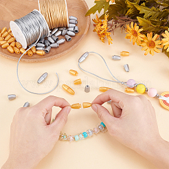 Schmuckherstellungssets mit Sollbruchverschlüssen aus Kunststoff und geflochtenen Nylonfäden&nbsp;DIY-PH0029-26
