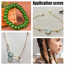 20 шт. натуральные зеленые авантюриновые европейские бусины G-OC0004-54