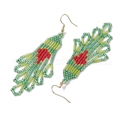 Серьга-гвоздик из нержавеющей стали 304 со стеклянным подвесом&nbsp;EJEW-MZ00182