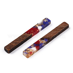 Большие подвески из прозрачной смолы и орехового дерева&nbsp;RESI-N039-24B