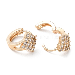 Серьги-кольца из латуни с микропаве из кубического циркония EJEW-P238-13KCG