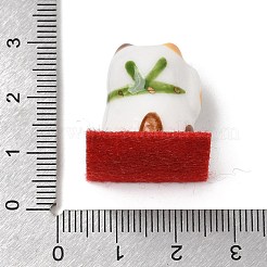 Керамические украшения для витрин с изображением счастливого кота&nbsp;DJEW-G048-01C