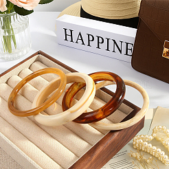 4шт 4 стиля браслетов из смолы для женщин&nbsp;BJEW-GO0001-10