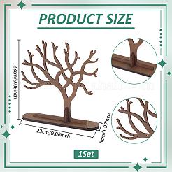 Деревянные подставки для ювелирных изделий в форме дерева&nbsp;DJEW-WH0816-002