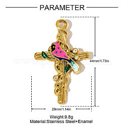 Подвески из нержавеющей стали 304 с эмалью&nbsp;STAS-OY005-32G