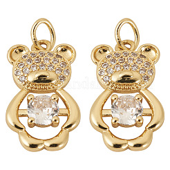 2шт латунные подвески с микропаве и кубическим цирконием&nbsp;KK-TA0002-81D