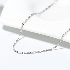 Колье-цепочка из стерлингового серебра 925 пробы с родиевым покрытием NJEW-I124-100