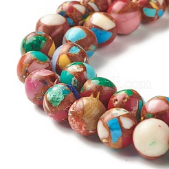 Fili di perline di magnesite naturali e tinti assemblati&nbsp;G-L575-02K-B