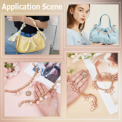 2 шт. 2 стиля розовая цинковая эмаль бант цветок подвеска кабель цепочка кошелек цепи&nbsp;FIND-BBC0004-57