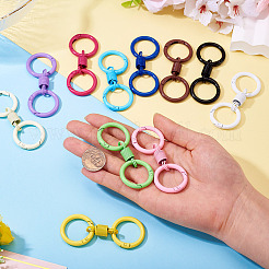 12 шт. 12-х цветные застежки с пружинным затвором из сплава FIND-TA0008-03