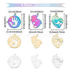 18 шт. 9 подвески из нержавеющей стали 304&nbsp;STAS-DC0010-71