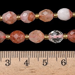 Натуральный красный гематоидный кварц / нити из железистого кварца G-F809-A02-01