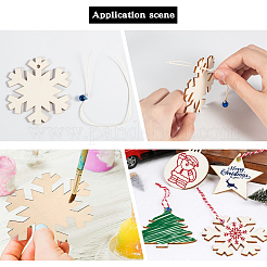 Thème de noël pendentifs en bois décorations&nbsp;WOOD-FG0001-02