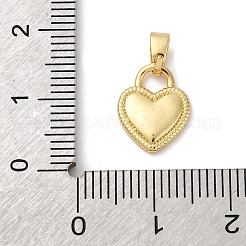 Подвески в форме сердца из натуральной белой ракушки из латуни KK-P308-04G